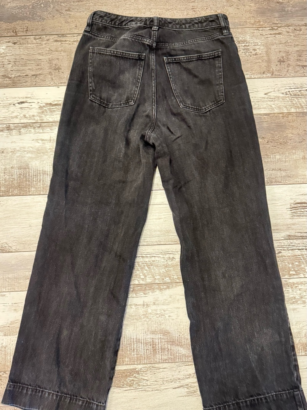 Black wide leg jeans size 6 - Picture 2 of 3
